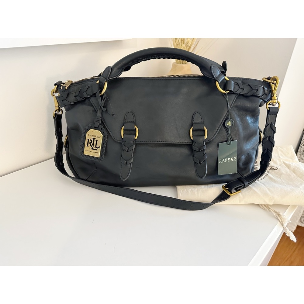 Lauren Ralph Lauren ~ Vintage Black Woodland Convert Tote Bag